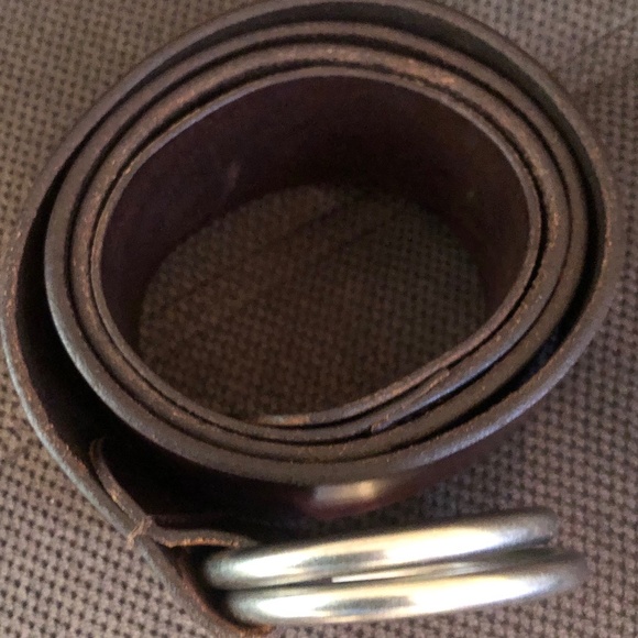 Abercrombie & Fitch Brown Double Ring Belt (Vintage) Good Condition Size M/L - Picture 4 of 5
